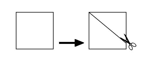 用剪刀把一张正方形的纸按下图剪掉一个角后，还剩多少个角？
